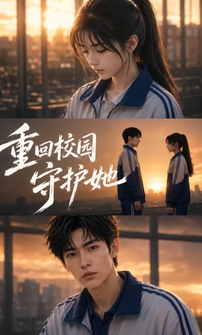 短剧《重回校园守护她》海报