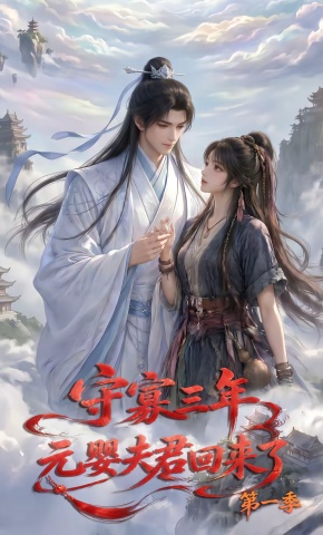 短剧《守寡三年，元婴夫君回来了第一季》海报