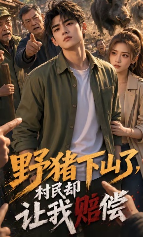 短剧《野猪下山，村民却让我赔偿》海报