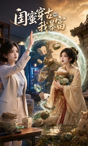 短剧《闺蜜穿古我暴富》海报