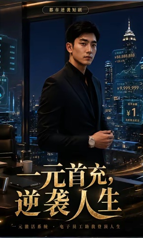 短剧《一元首充：逆袭人生》海报