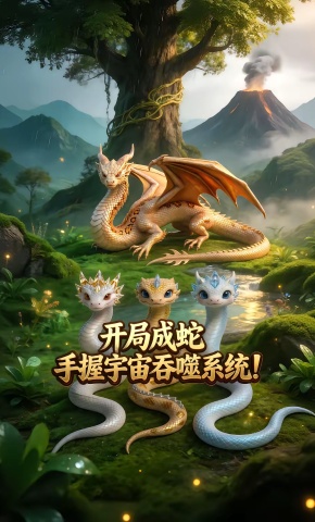 短剧《开局成蛇，手握宇宙吞噬系统》海报