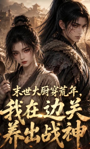 短剧《末世大厨穿荒年，我在边关养出战神》海报