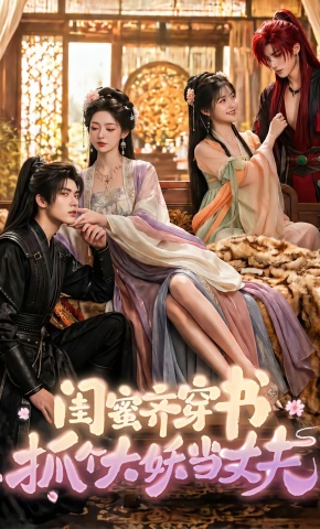 短剧《闺蜜齐穿书，抓个大妖当丈夫》海报