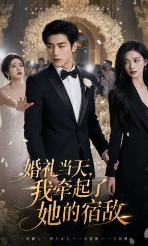 短剧《婚礼当天，我牵起了她的宿敌》海报