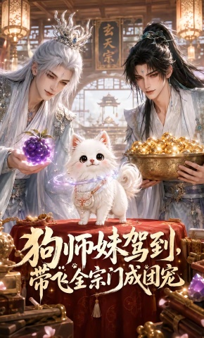 短剧《狗师妹驾到，带飞全宗门成团宠》海报