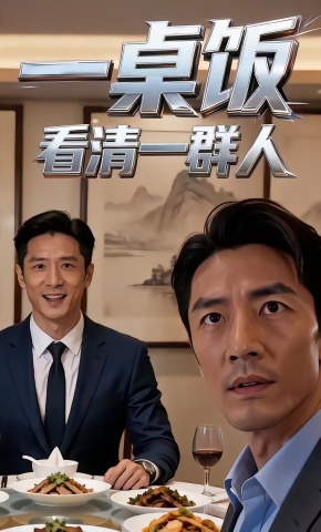 短剧《一桌饭，看清一群人》海报