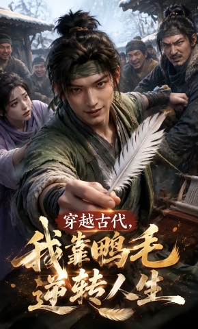 短剧《穿越古代，我靠鸭毛逆转人生》海报