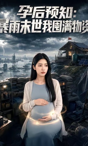 短剧《孕后预知：暴雨末世我囤满物资》海报