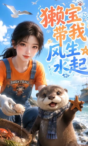 短剧《獭宝带我风生水起》海报