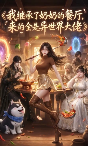 短剧《我继承了奶奶的餐厅，来的全是异世界大佬》海报