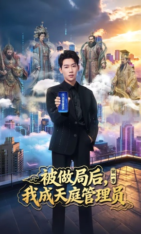 短剧《被做局后，我成天庭管理员第一季》海报