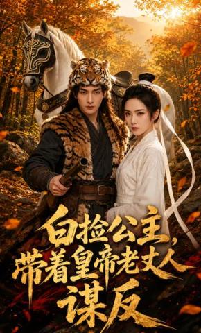 短剧《白捡公主，带着皇帝老丈人谋反》海报