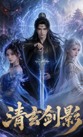 短剧《清玄剑影》海报