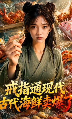短剧《戒指通现代，古代海鲜卖爆了》海报