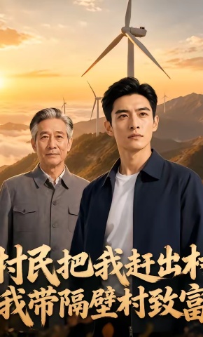 短剧《村民把我赶出村，我带隔壁村致富》海报