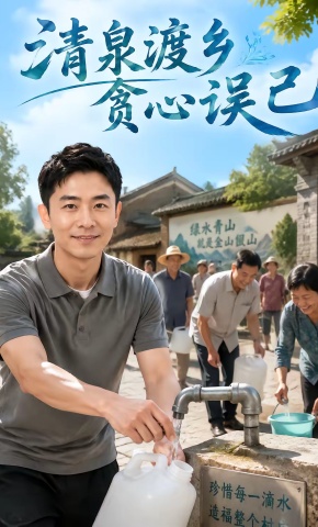 短剧《清泉渡乡，贪心误己》海报