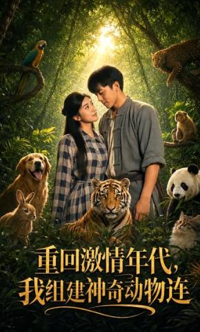 短剧《重回激情年代，我组建神奇动物连》海报