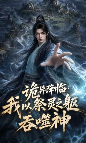 短剧《诡异降临：我以祭灵之躯吞噬神》海报