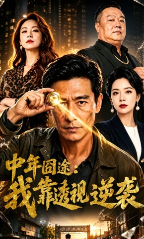 短剧《中年囧途：我靠透视逆袭》海报