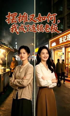 短剧《摆摊又如何，我成了连锁老板》海报