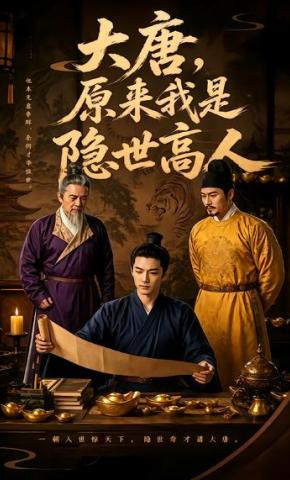 短剧《大唐，原来我是隐世高人》海报