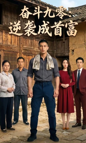 短剧《奋斗九零：逆袭成首富》海报