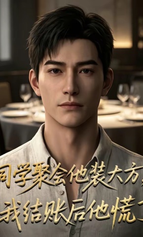 短剧《同学聚会他装大方，我结账后他慌了》海报