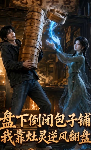 短剧《盘下倒闭包子铺，我靠灶灵逆风翻盘》海报