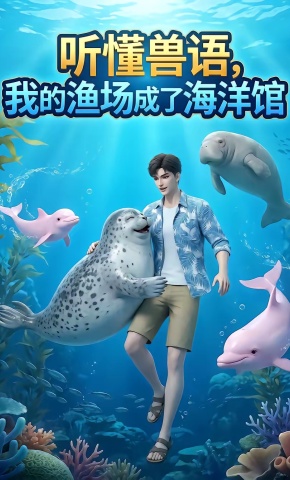 短剧《听懂兽语，我的渔场成了海洋馆》海报