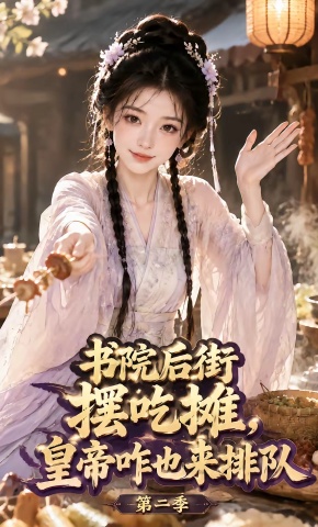 短剧《书院后街摆吃摊,皇帝咋也来排队第二季》海报