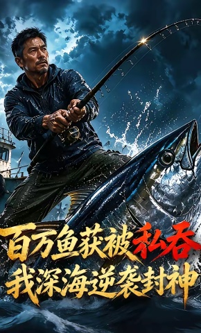 短剧《百万渔获被私吞：我深海逆袭封神》海报