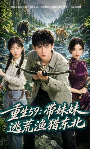 短剧《重生59：带妹妹逃荒渔猎东北》海报