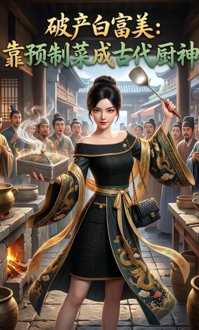 短剧《破产白富美：靠预制菜成古代厨神》海报