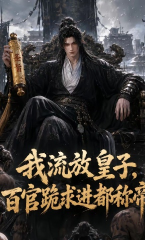 短剧《我流放皇子，百官跪求进都称帝》海报