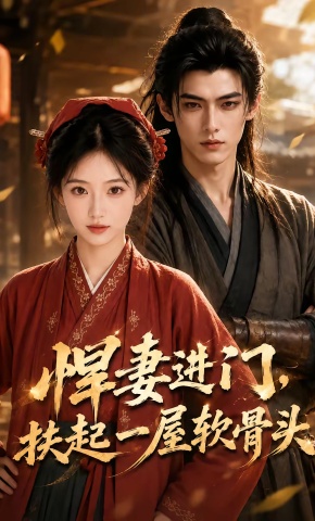 短剧《悍妻进门，扶起一屋软骨头》海报