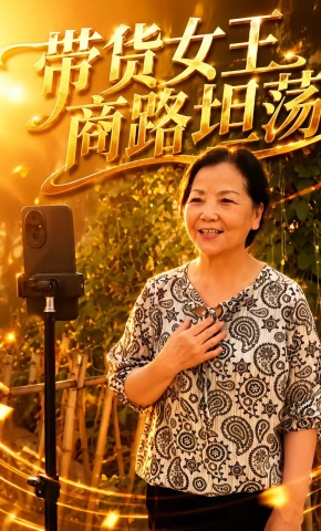 短剧《带货女王，商路坦荡》海报
