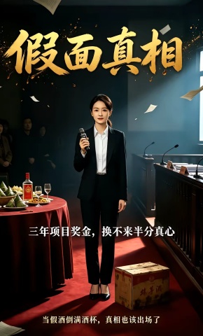 短剧《假面真相》海报