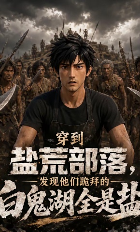 短剧《穿到盐荒部落，发现他们跪拜的白鬼湖全是盐》海报