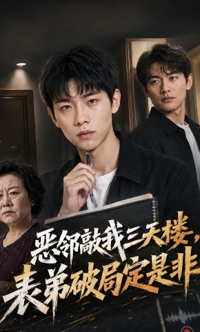 短剧《恶邻敲我三天楼，表弟破局定是非》海报