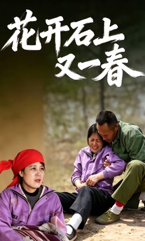 短剧《花开石上又一春》海报