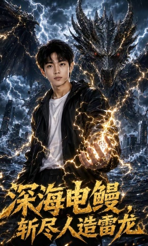 短剧《深海电鳗，斩尽人造雷龙》海报
