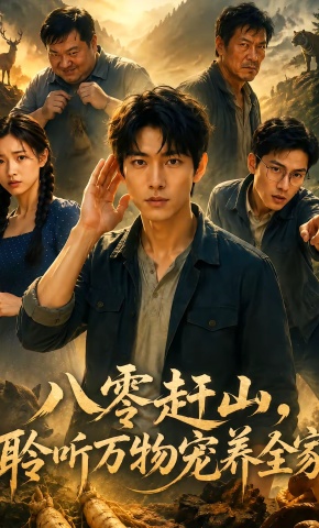 短剧《八零赶山，聆听万物宠养全家》海报
