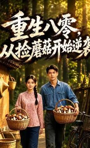 短剧《重生八零，从捡蘑菇开始逆袭》海报