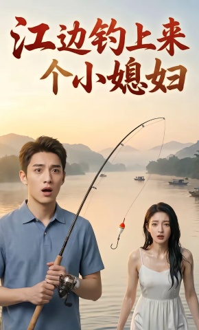 短剧《江边钓上来个小媳妇》海报