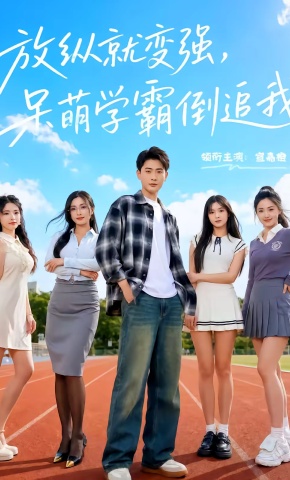 短剧《放纵就变强，呆萌学霸倒追我》海报
