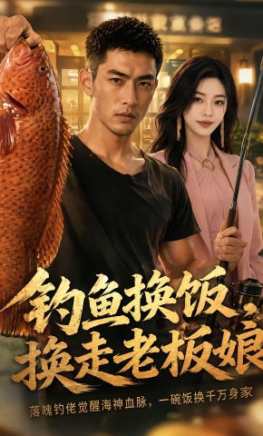 短剧《钓鱼换饭，换走老板娘》海报