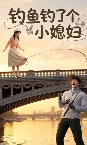 短剧《钓鱼钓了个小媳妇》海报