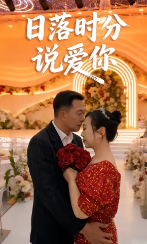 短剧《日落时分说爱你》海报