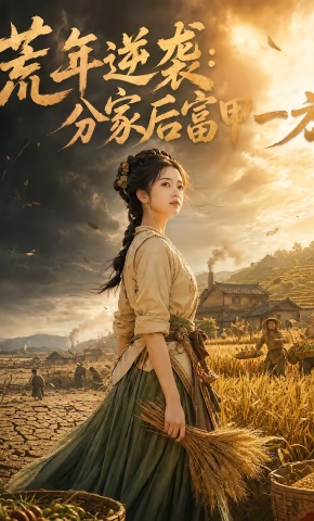 短剧《荒年逆袭：分家后富甲一方》海报
